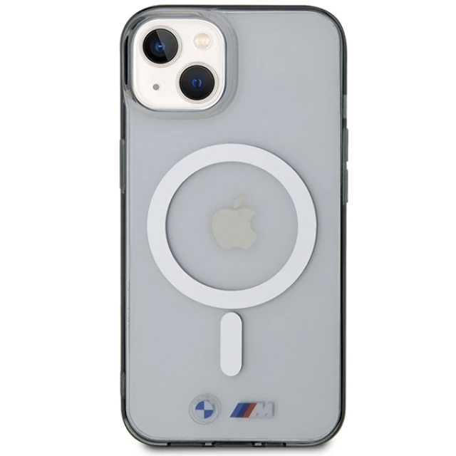 Чохол BMW Silver Ring для iPhone 14 | 13 Transparent with MagSafe (BMHMP14SHCRS)