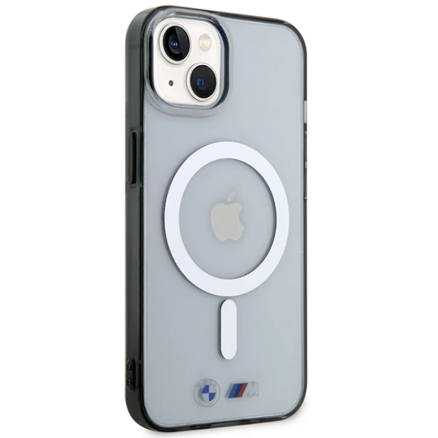 Чохол BMW Silver Ring для iPhone 14 | 13 Transparent with MagSafe (BMHMP14SHCRS)