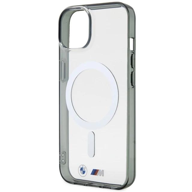 Чохол BMW Silver Ring для iPhone 14 | 13 Transparent with MagSafe (BMHMP14SHCRS)