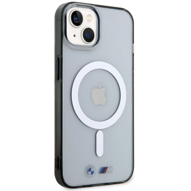 Чохол BMW Silver Ring для iPhone 14 Plus Transparent with MagSafe (BMHMP14MHCRS)