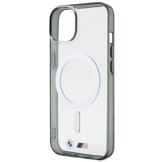 Чохол BMW Silver Ring для iPhone 14 Plus Transparent with MagSafe (BMHMP14MHCRS)