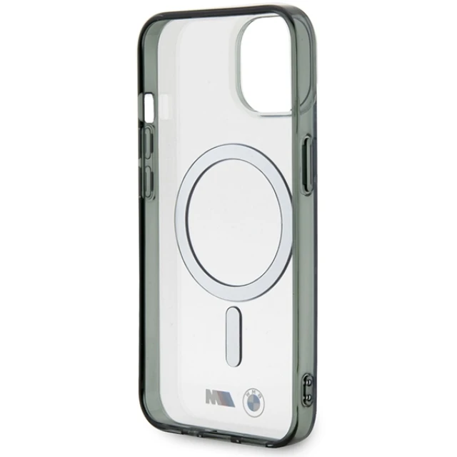 Чохол BMW Silver Ring для iPhone 14 Plus Transparent with MagSafe (BMHMP14MHCRS)