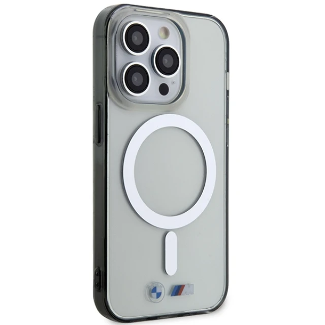 Чохол BMW Silver Ring для iPhone 14 Pro Max Transparent with MagSafe (BMHMP14XHCRS)