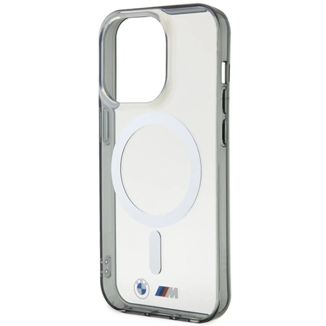 Чохол BMW Silver Ring для iPhone 14 Pro Max Transparent with MagSafe (BMHMP14XHCRS)
