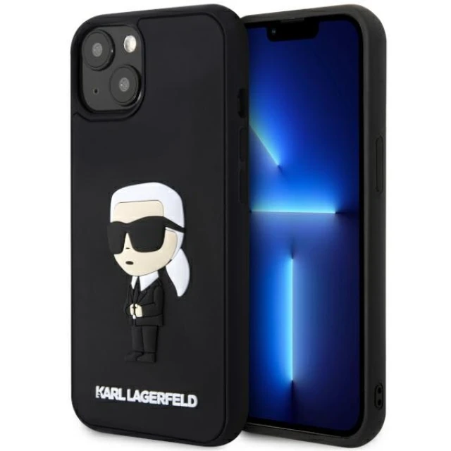 Чохол Karl Lagerfeld Rubber Ikonik 3D для iPhone 14 Plus Black (KLHCP14M3DRKINK)