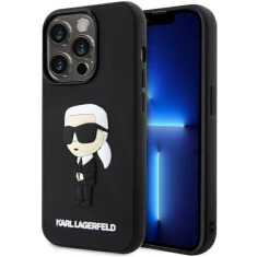 Чехол Karl Lagerfeld Rubber Ikonik 3D для iPhone 14 Pro Black (KLHCP14L3DRKINK)