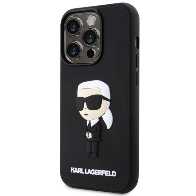 Чохол Karl Lagerfeld Rubber Ikonik 3D для iPhone 14 Pro Max Black (KLHCP14X3DRKINK)