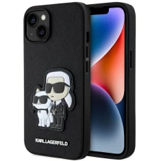 Чохол Karl Lagerfeld Saffiano Karl & Choupette для iPhone 14 | 13 Black (KLHCP14SSANKCPK)