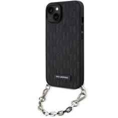 Чехол Karl Lagerfeld Saffiano Monogram Chain для iPhone 14 | 13 Black (KLHCP14SSACKLHPK)
