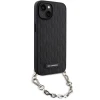 Чохол Karl Lagerfeld Saffiano Monogram Chain для iPhone 14 | 13 Black (KLHCP14SSACKLHPK)