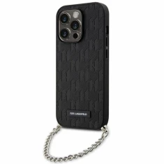 Чехол Karl Lagerfeld Saffiano Monogram Chain для iPhone 14 Pro Max Black (KLHCP14XSACKLHPK)