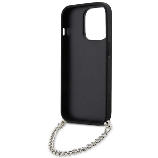 Чохол Karl Lagerfeld Saffiano Monogram Chain для iPhone 14 Pro Max Black (KLHCP14XSACKLHPK)