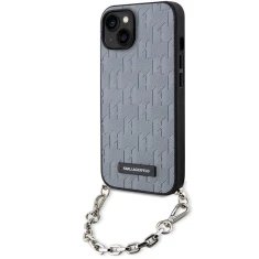Чехол Karl Lagerfeld Saffiano Monogram Chain для iPhone 14 | 13 Silver (KLHCP14SSACKLHPG)