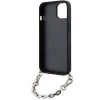 Чохол Karl Lagerfeld Saffiano Monogram Chain для iPhone 14 | 13 Silver (KLHCP14SSACKLHPG)