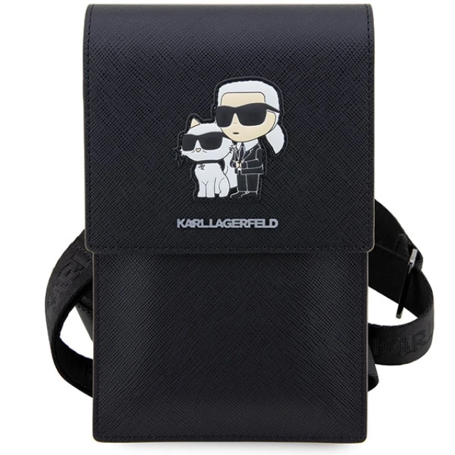 Чохол Karl Lagerfeld Saffiano Karl & Choupette 18.5 x 11.5 x 2cm Black (KLWBSAKCPMK)