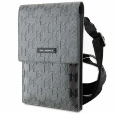 Чохол Karl Lagerfeld Saffiano Mongram Plaque 18.5 x 11.5 x 2cm Silver (KLWBSAMSMG)
