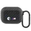 Чохол для навушників BMW Carbon Double Metal Logo для AirPods Pro 2 Black (BMAPWMPUCA2)