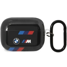 Чехол для наушников BMW Tricolor Stripes для AirPods Pro 2 Black (BMAP222SOTK)