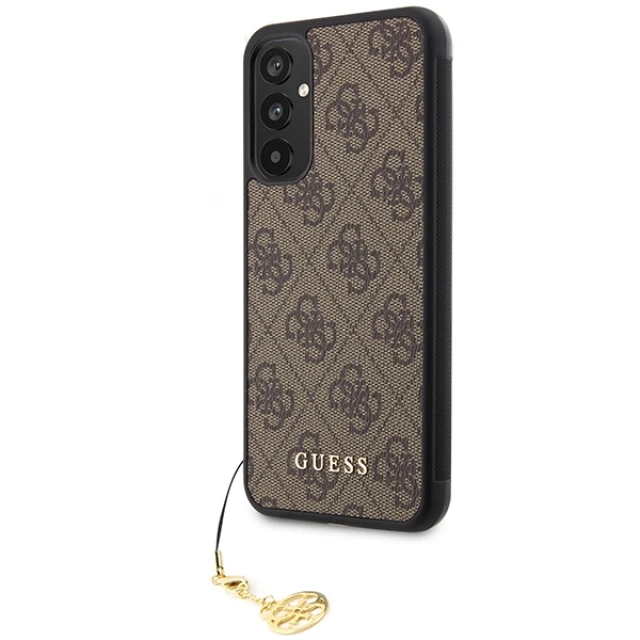 Чохол Guess 4G Charms Collection для Samsung Galaxy A34 5G (A346) Brown (GUHCSA34GF4GBR)