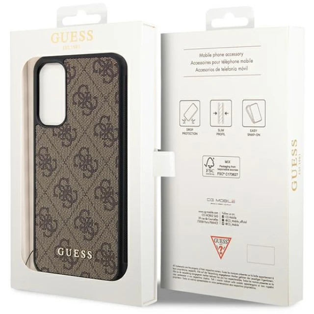 Чохол Guess 4G Charms Collection для Samsung Galaxy A34 5G (A346) Brown (GUHCSA34GF4GBR)