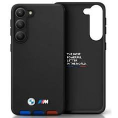 Чохол BMW Leather Stamp Tricolor для Samsung Galaxy A54 Black (BMHCSA5422PTDK)