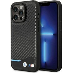 Чохол BMW Leather Carbon для iPhone 13 | 13 Pro Black (BMHCP13L22NBCK)