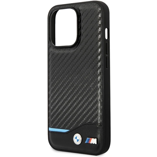 Чохол BMW Leather Carbon для iPhone 13 Pro Max Black (BMHCP13X22NBCK)