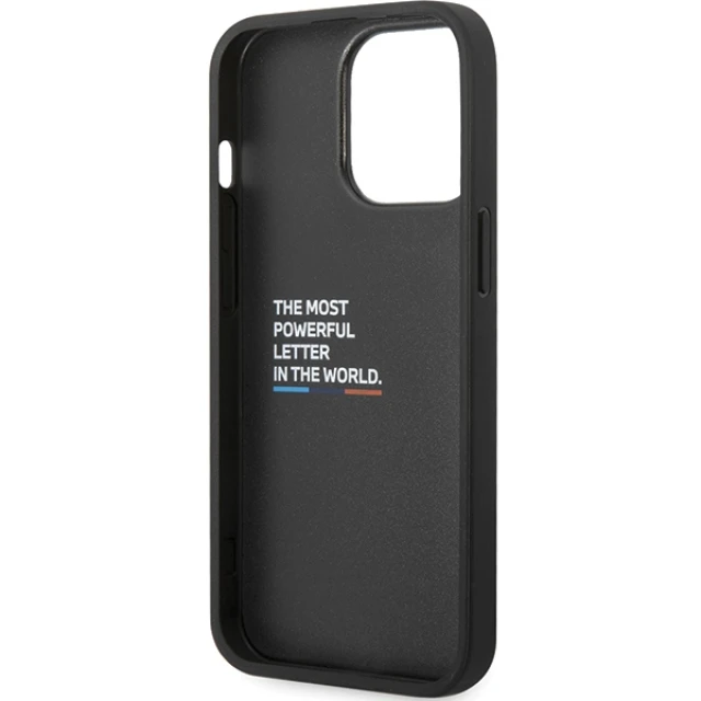 Чохол BMW Leather Carbon для iPhone 13 Pro Max Black (BMHCP13X22NBCK)