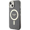Чехол Guess Glitter Gold для iPhone 14 Plus Black with MagSafe (GUHMP14MHCMCGK)