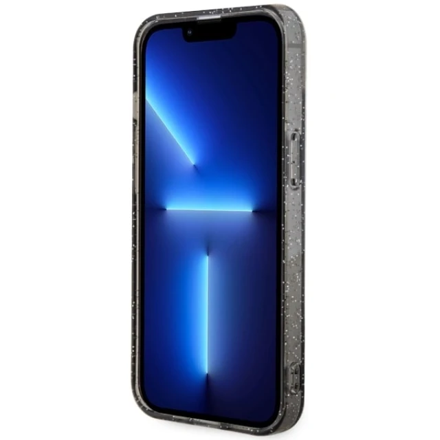 Чехол Guess Glitter Gold для iPhone 14 Plus Black with MagSafe (GUHMP14MHCMCGK)