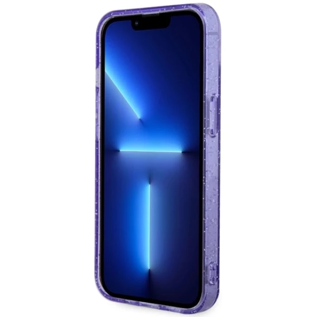 Чохол Guess Glitter Gold для iPhone 14 | 13 Purple with MagSafe (GUHMP14SHCMCGU)
