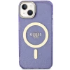 Чохол Guess Glitter Gold для iPhone 14 Plus Purple with MagSafe (GUHMP14MHCMCGU)