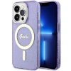 Чохол Guess Glitter Gold для iPhone 14 Pro Purple with MagSafe (GUHMP14LHCMCGU)