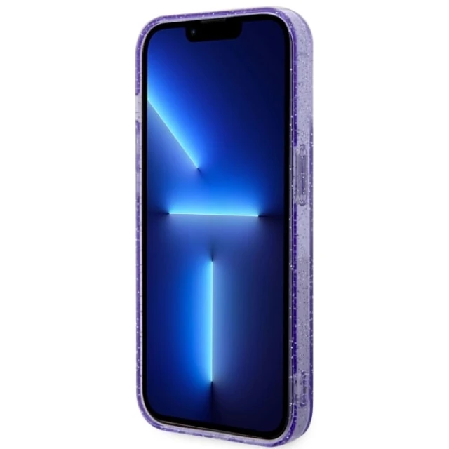 Чохол Guess Glitter Gold для iPhone 14 Pro Purple with MagSafe (GUHMP14LHCMCGU)