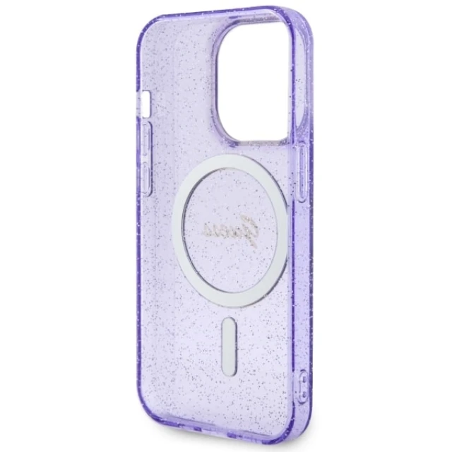 Чохол Guess Glitter Gold для iPhone 14 Pro Max Purple with MagSafe (GUHMP14XHCMCGU)