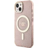 Чохол Guess Glitter Gold для iPhone 14 Plus Pink with MagSafe (GUHMP14MHCMCGP)
