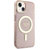Чохол Guess Glitter Gold для iPhone 14 Plus Pink with MagSafe (GUHMP14MHCMCGP)