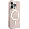 Чохол Guess Glitter Gold для iPhone 14 Pro Pink with MagSafe (GUHMP14LHCMCGP)