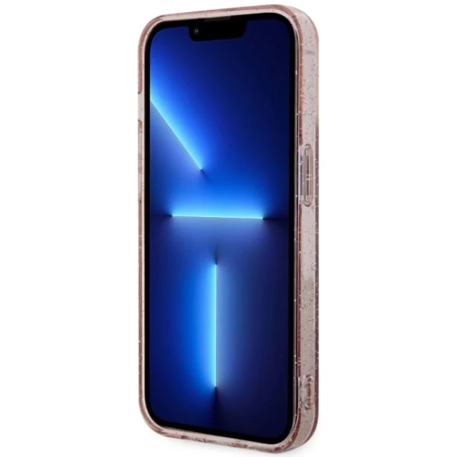 Чохол Guess Glitter Gold для iPhone 14 Pro Pink with MagSafe (GUHMP14LHCMCGP)