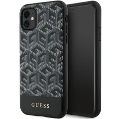 Чехол Guess G Cube Stripes для iPhone 11 | XR Black with MagSafe (GUHMN61HGCFSEK)