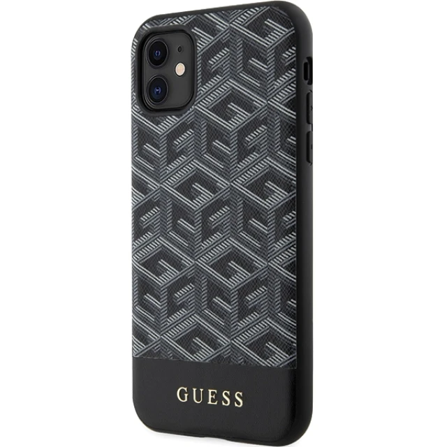Чохол Guess G Cube Stripes для iPhone 11 | XR Black with MagSafe (GUHMN61HGCFSEK)