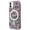 Чохол Guess Flower для iPhone 11 | XR Pink with MagSafe (GUHMN61HCFWSP)