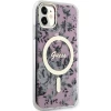 Чохол Guess Flower для iPhone 11 | XR Pink with MagSafe (GUHMN61HCFWSP)