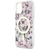 Чохол Guess Flower для iPhone 11 | XR Pink with MagSafe (GUHMN61HCFWSP)