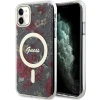 Чохол Guess Flower для iPhone 11 | XR Khaki with MagSafe (GUHMN61HCFWSA)