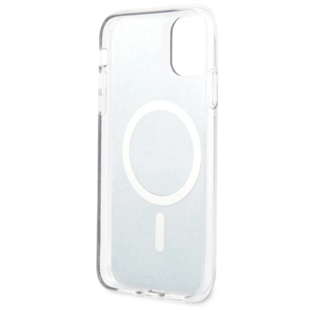 Чохол Guess 4G для iPhone 11 Black with MagSafe (GUHMN61H4STK)