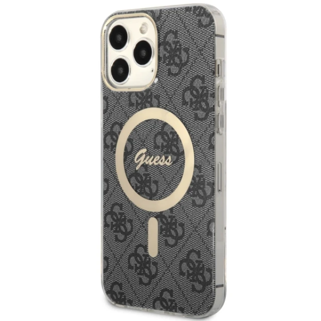 Чохол Guess 4G для iPhone 13 Pro Max Black with MagSafe (GUHMP13XH4STK)