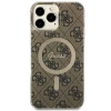 Чохол Guess 4G для iPhone 13 Pro Max Brown with MagSafe (GUHMP13XH4STW)
