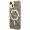 Чохол Guess 4G для iPhone 14 | 13 Brown with MagSafe (GUHMP14SH4STW)