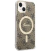 Чохол Guess 4G для iPhone 14 | 13 Brown with MagSafe (GUHMP14SH4STW)